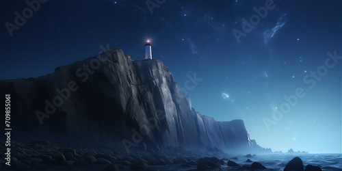 lighthouse in the night