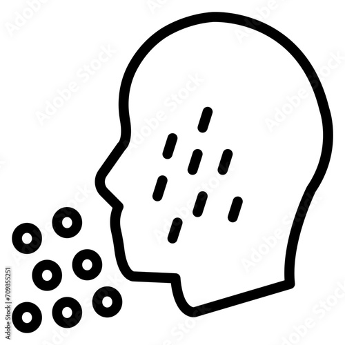 Allergy icon vector image. Can be used for Dermatology.