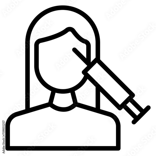 Botox icon vector image. Can be used for Dermatology.