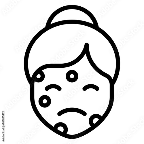 Irritation icon vector image. Can be used for Dermatology.