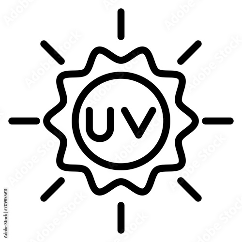 UV icon vector image. Can be used for Dermatology.
