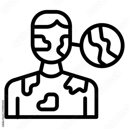 Vitiligo icon vector image. Can be used for Dermatology.