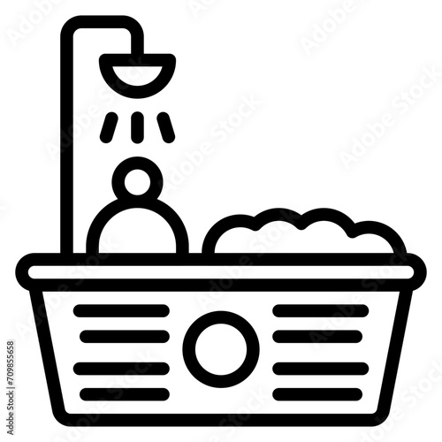 Bathing Assistance icon vector image. Can be used for Home Services.