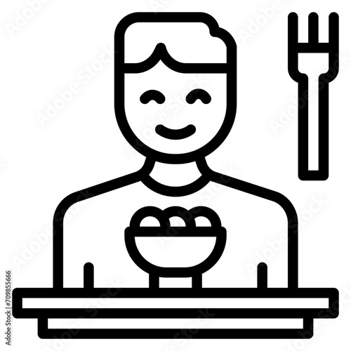 Eating Assistance icon vector image. Can be used for Home Services.