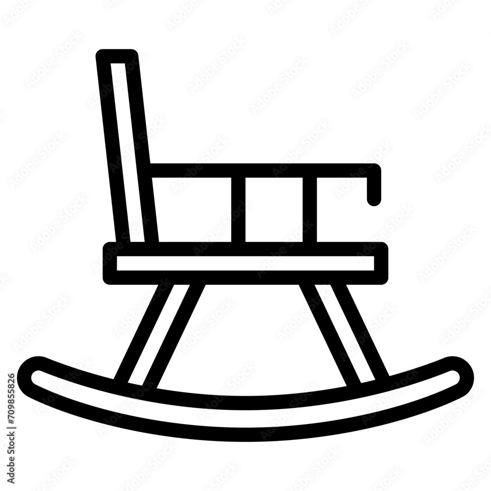 Rocking Chair icon vector image. Can be used for Home Services. Rocking Chair icon vector image. Can be used for Home Services.