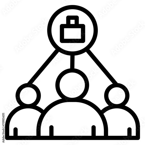 Executive Team icon vector image. Can be used for Human Resource.