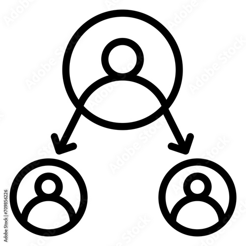 Delegation icon vector image. Can be used for Staff Management.