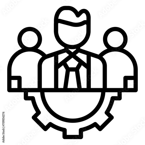 Employee Productivity icon vector image. Can be used for Staff Management.