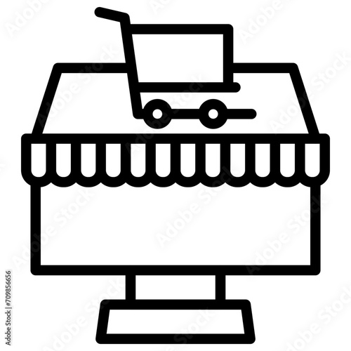 Shop icon vector image. Can be used for Online Store.