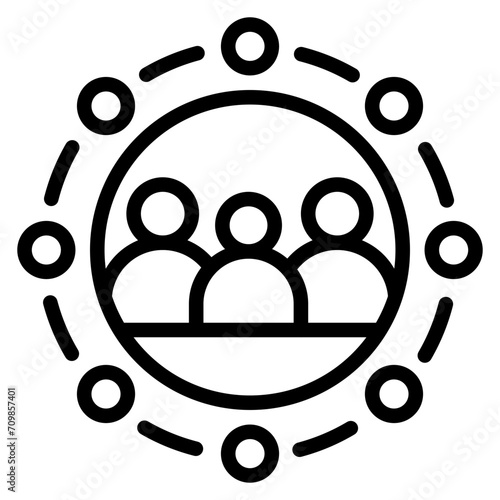 Collective Impact icon vector image. Can be used for Teamwork.