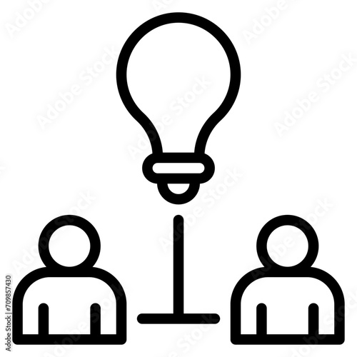 Collective Intelligence icon vector image. Can be used for Teamwork.