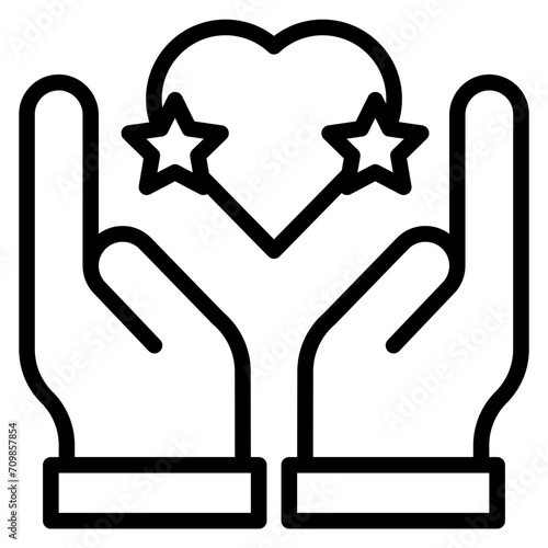 Compassion icon vector image. Can be used for Core Values.