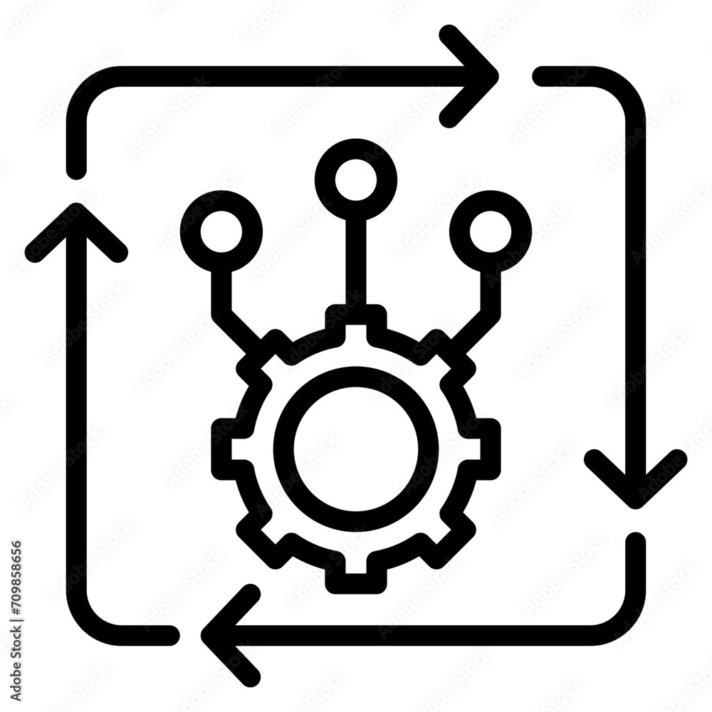 Automated Process icon vector image. Can be used for Mass Production. Automated Process icon vector image. Can be used for Mass Production.