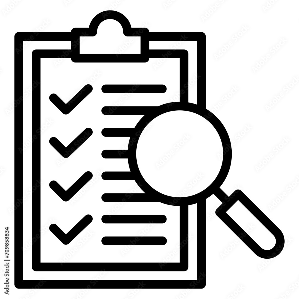Inspection icon vector image. Can be used for Mass Production. Inspection icon vector image. Can be used for Mass Production.