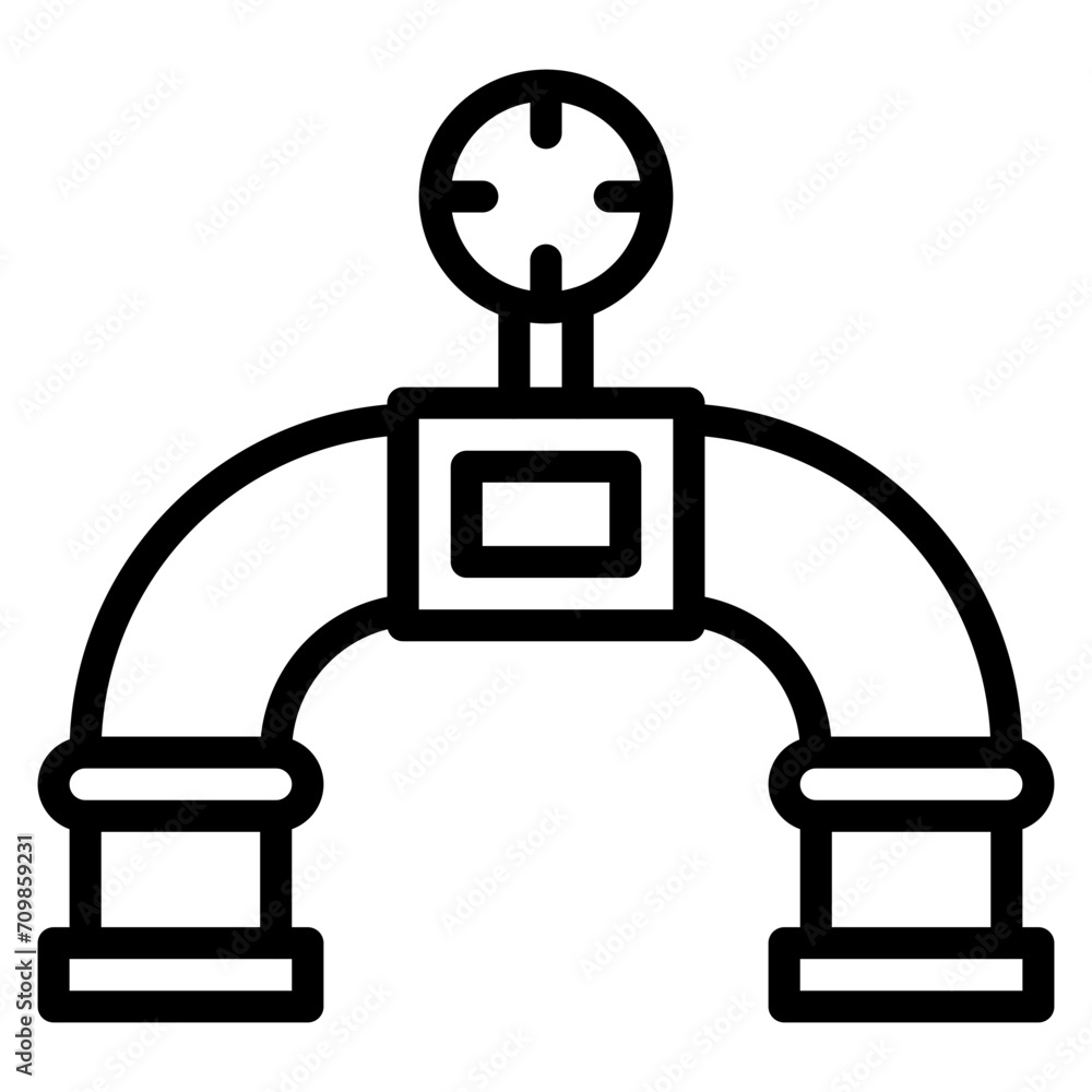 Gas Pipeline icon vector image. Can be used for Public Utilities. Gas Pipeline icon vector image. Can be used for Public Utilities.