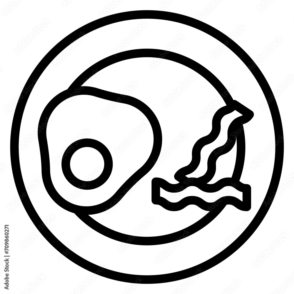 Breakfast Plate icon vector image. Can be used for Brunch. Breakfast Plate icon vector image. Can be used for Brunch.