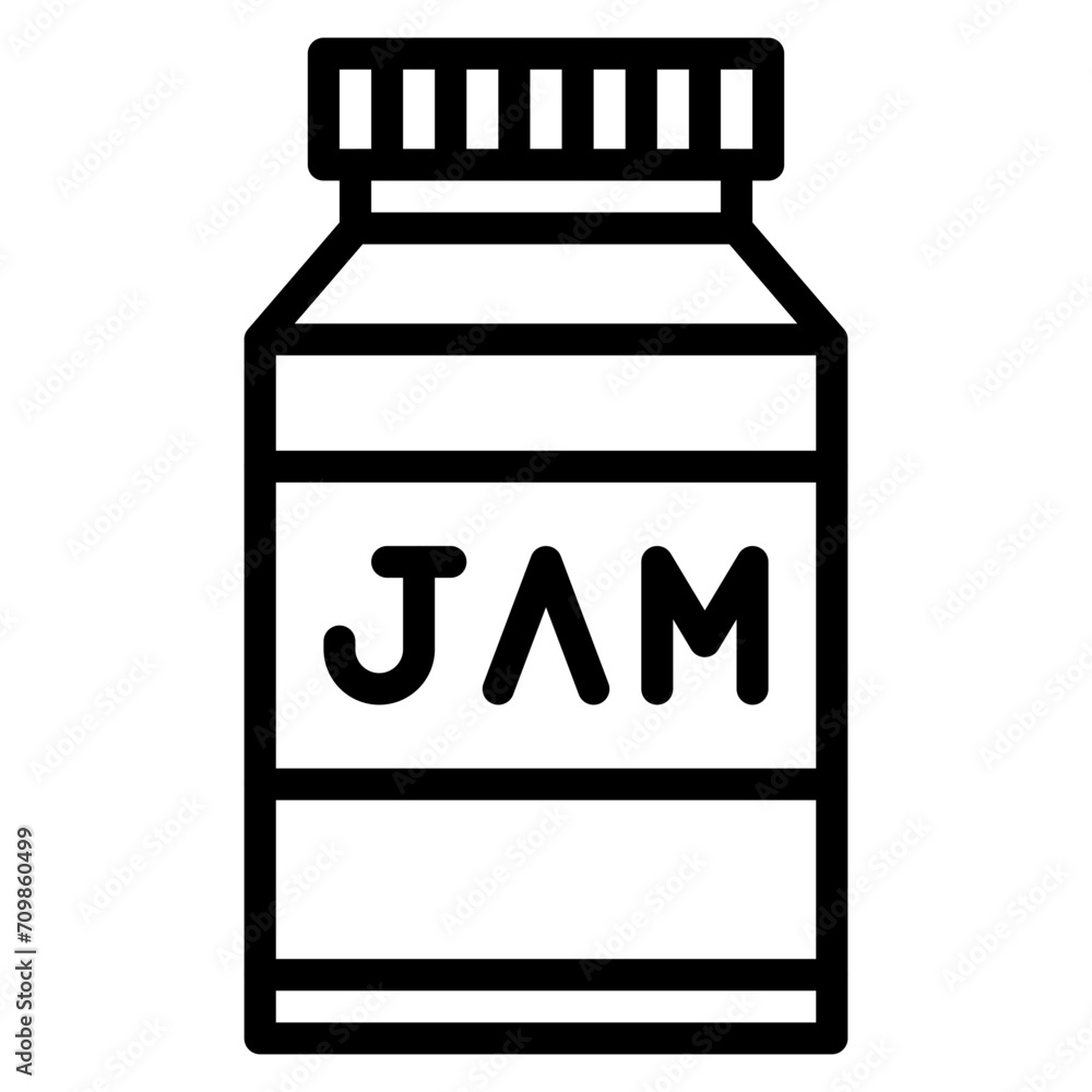 Jam Jar icon vector image. Can be used for Brunch. Jam Jar icon vector image. Can be used for Brunch.
