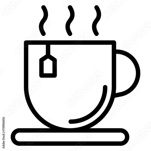 Teacup icon vector image. Can be used for Brunch.