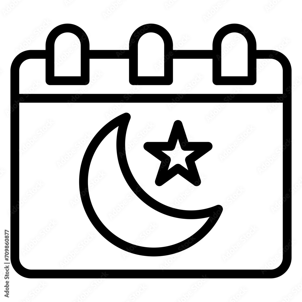 Islamic Calendar icon vector image. Can be used for Islamic New Year. Islamic Calendar icon vector image. Can be used for Islamic New Year.