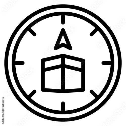 Islamic Compass icon vector image. Can be used for Islamic New Year.