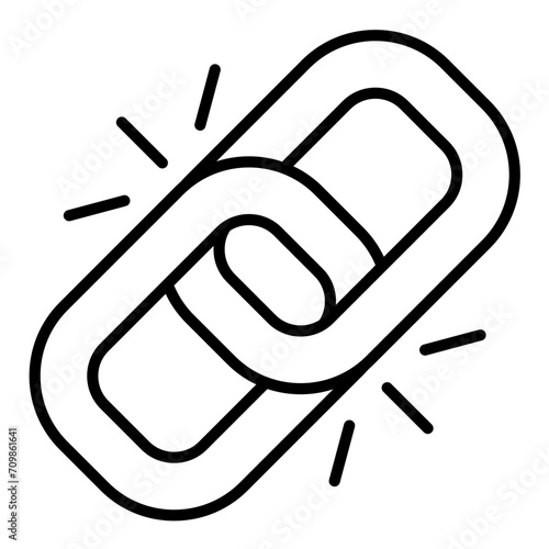 Hyperlink icon vector image. Can be used for User Interface.