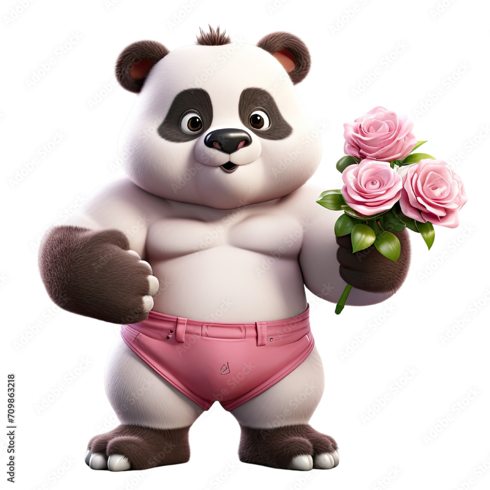 Fototapeta premium bear in love.