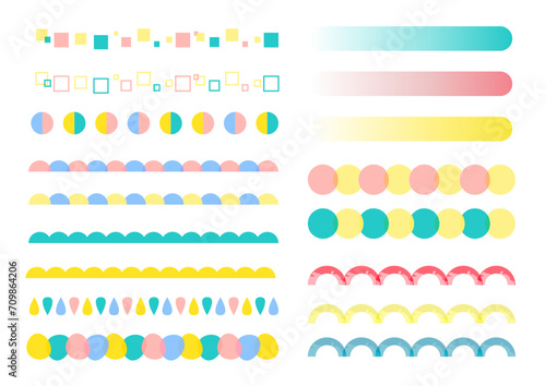 Background material geometric pattern set