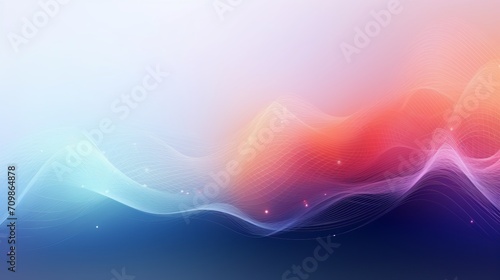 Dynamic particle wave: abstract gradient design for big data and digital futurism - vibrant vector illustration