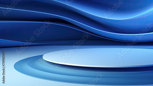 Abstract blue studio background for product presentation