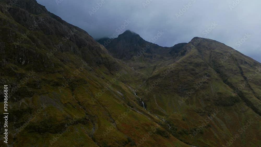 Glencoe Highlands Scotland Aerial view Glencoe Highlands Scotland Aerial view
