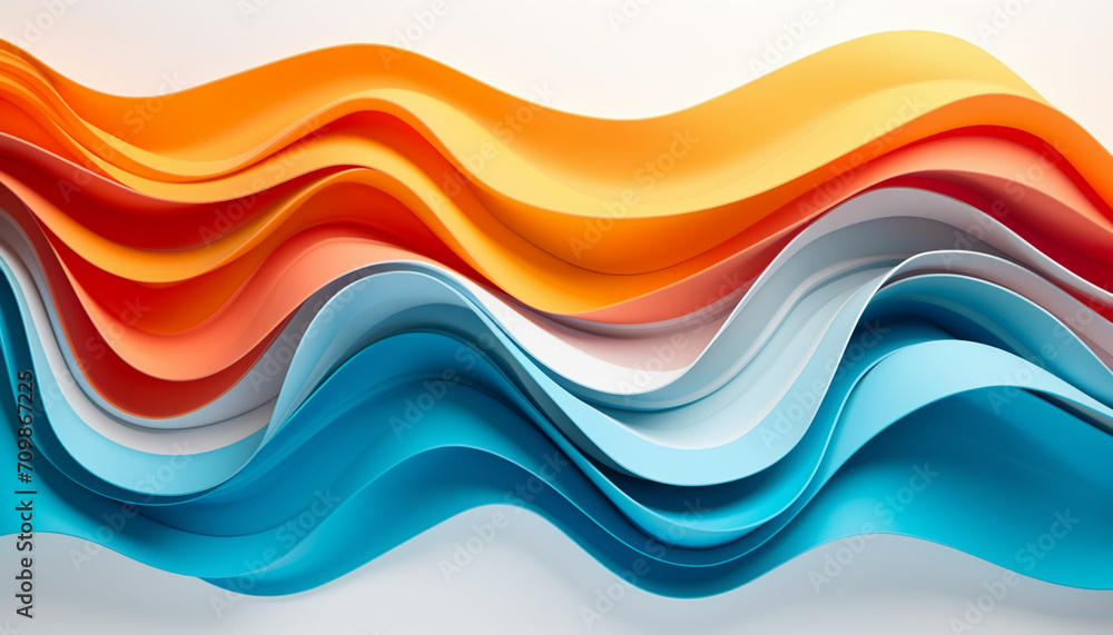 Utilize generative design to depict waves or ripples of different colored powders flowing across the frame, creating a visually appealing and harmonious pattern against the white background Utilize generative design to depict waves or ripples of different colored powders flowing across the frame, creating a visually appealing and harmonious pattern against the white background