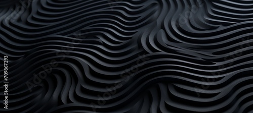 Abstract black wave pattern background texture with elegant curves for design projects