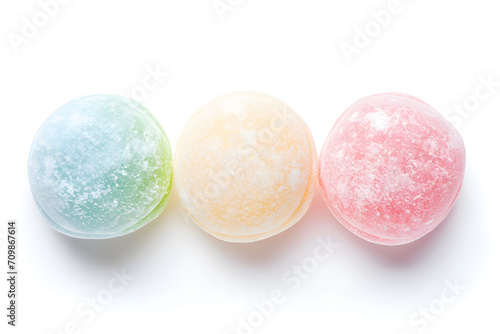 Mochi Japanese dessert isolated on white background