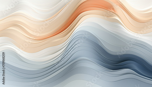 Utilize generative design to depict waves or ripples of different colored powders flowing across the frame, creating a visually appealing and harmonious pattern against the white background