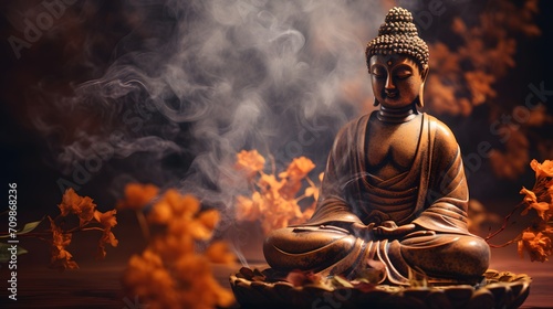 burn incense and worship Buddha