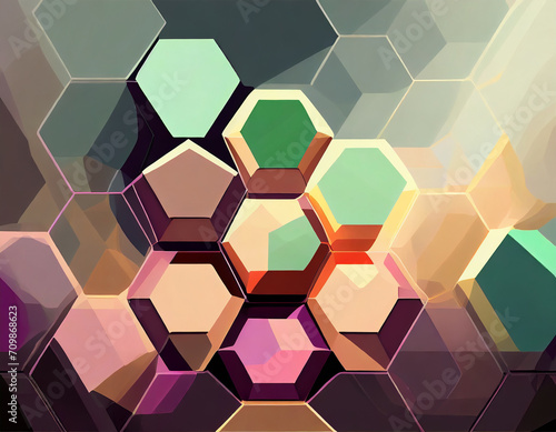 abstract background with hexagons