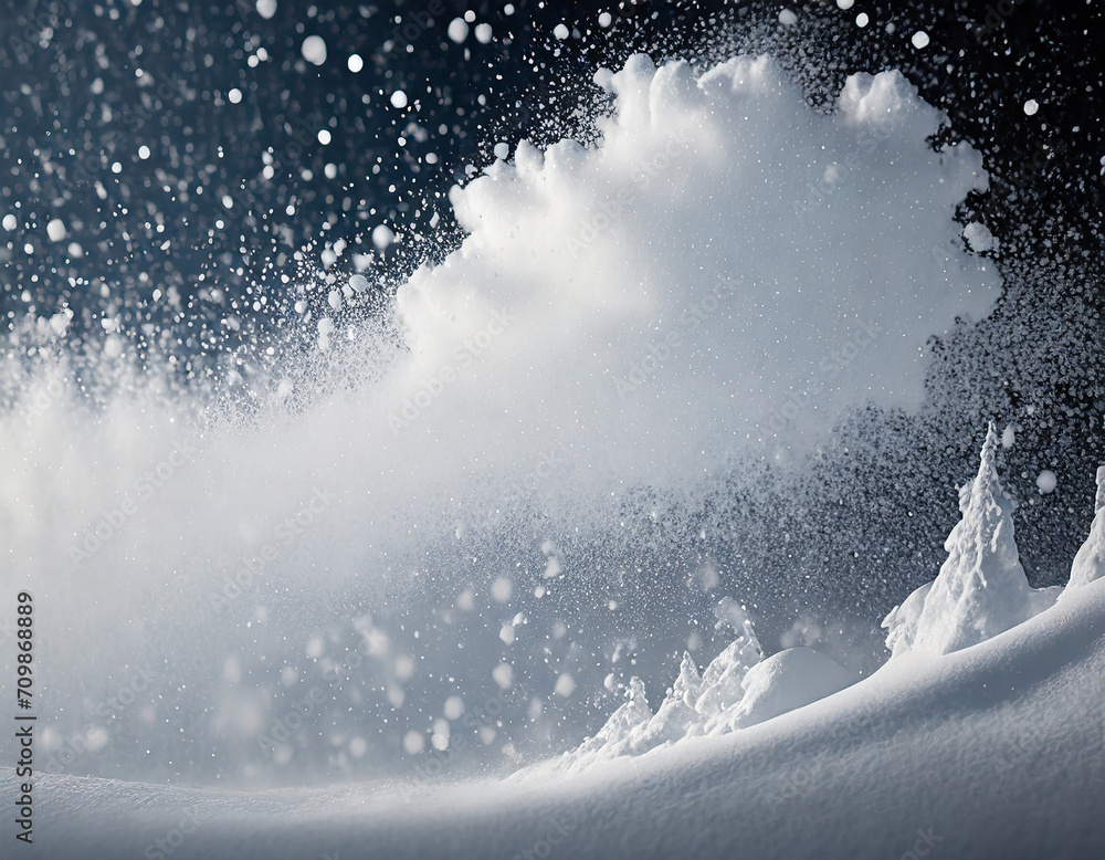 Abstract wide design of white powder snow cloud Abstract wide design of white powder snow cloud