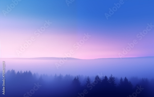 Purple toned sunrise mountain scenery,created with Generative AI tecnology.