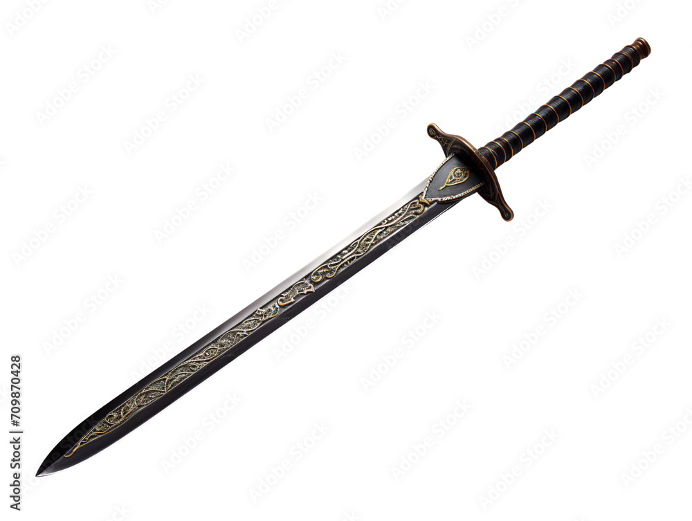 Samurai Sword, isolated on a transparent or white background Samurai Sword, isolated on a transparent or white background