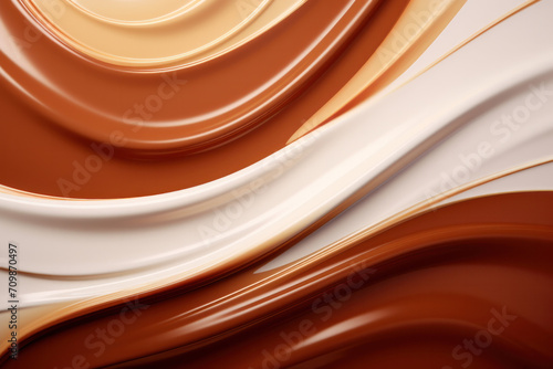 melted white and brown chocolate splashes background 