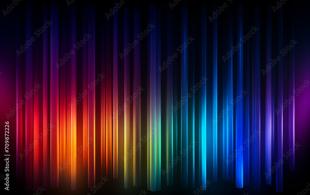 Neon color abstract lines background,created with Generative AI tecnology.
