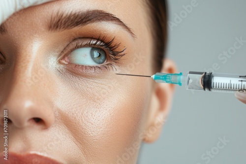Cosmetic procedure for wrinkle removal using injections