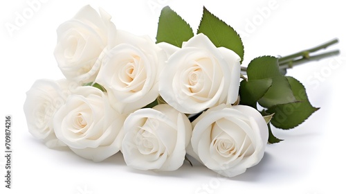 Elegant Roses on Pristine White for Serene Mornings