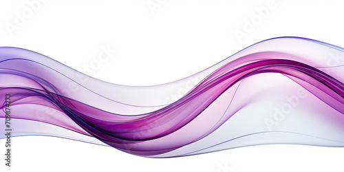 Purple and White Wave of Smoke on White Background