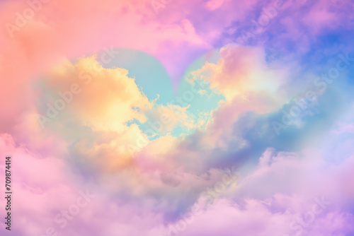 Heart in the sky, heart made of clouds 