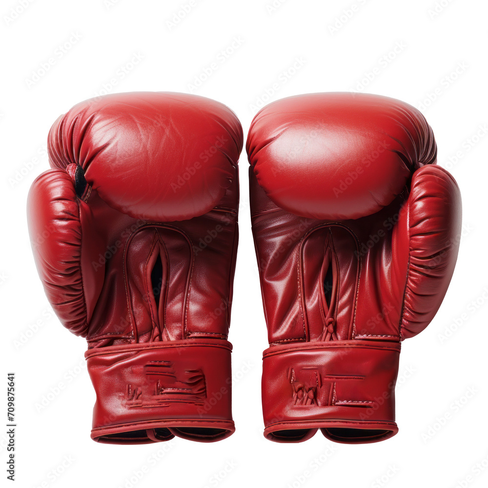Boxing gloves, transparent background, generative ai