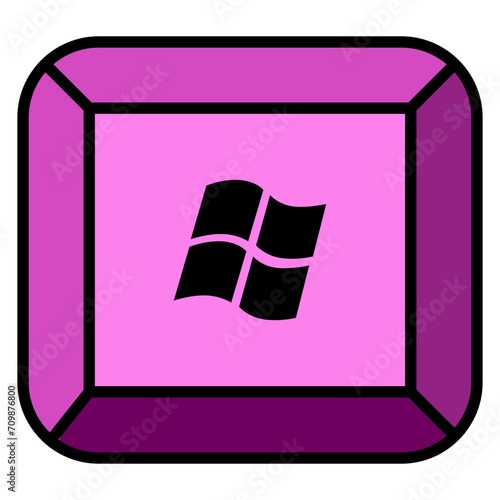 window key button flat design 