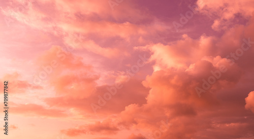Fototapeta Naklejka Na Ścianę i Meble -  clouds in the sky with pink sunlight pastel color