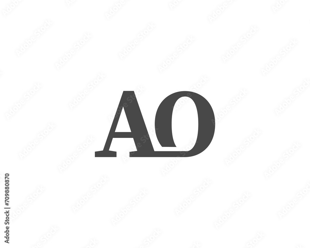 AO LOGO DESIGN VECTOR TEMPLATE AO LOGO DESIGN VECTOR TEMPLATE