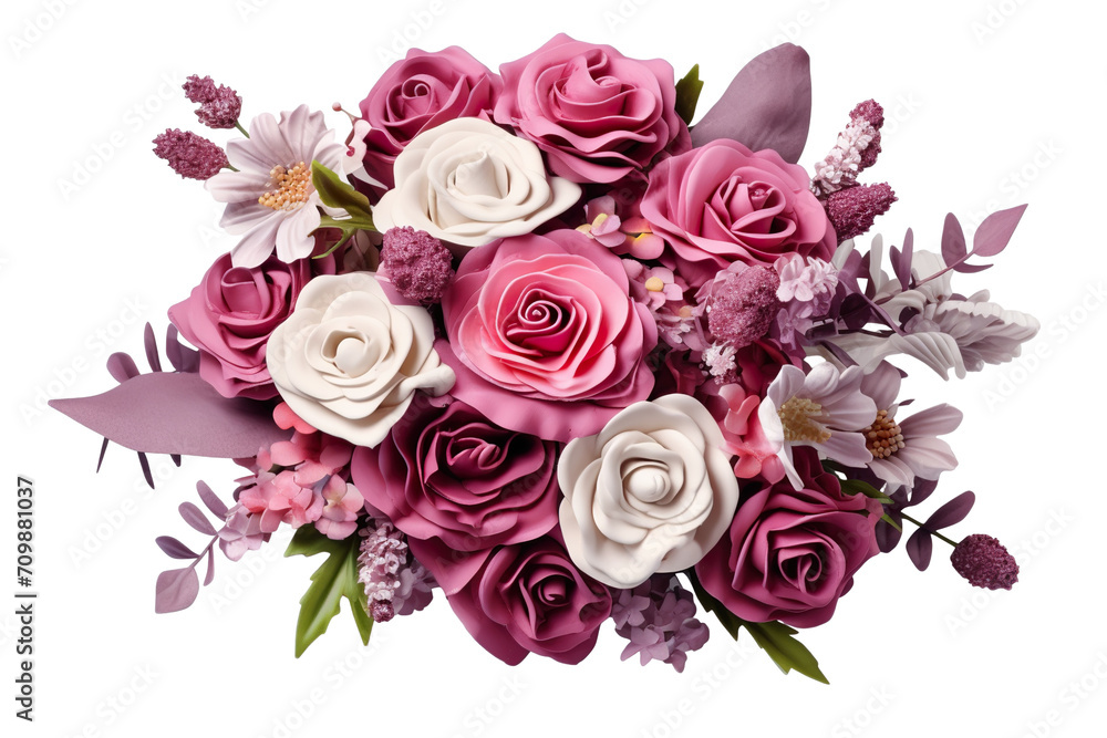 Beautiful bouquet of flowers for Valentine's Day on white background PNG Beautiful bouquet of flowers for Valentine's Day on white background PNG